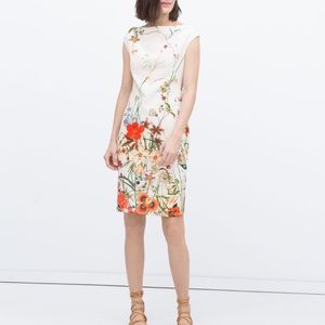 Zara Floral Printed Tube Dress